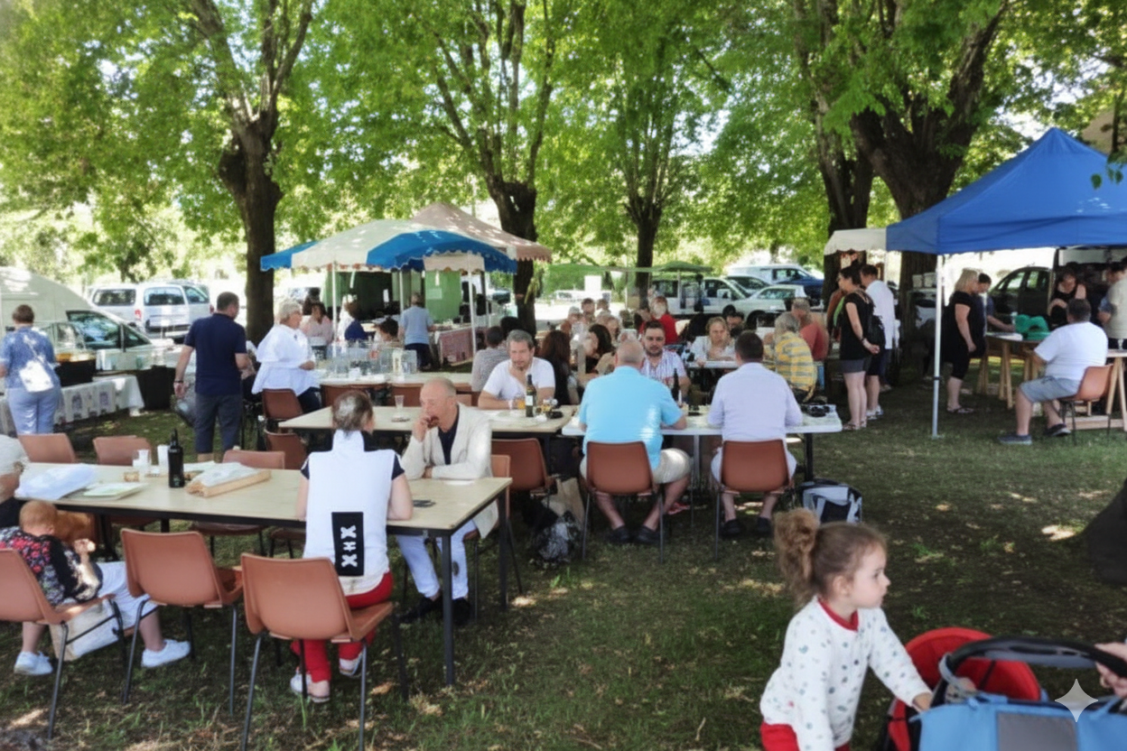 Marché local à Loupiac