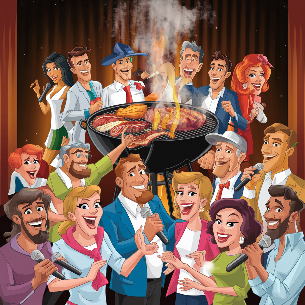 Soirée barbecue géant et karaoké